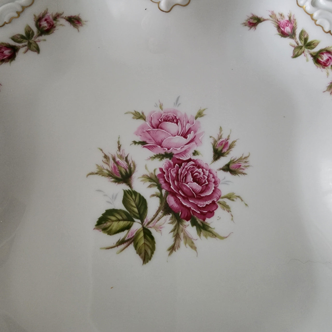 12" Kaiser Moss Rose Serving Plate West Germany