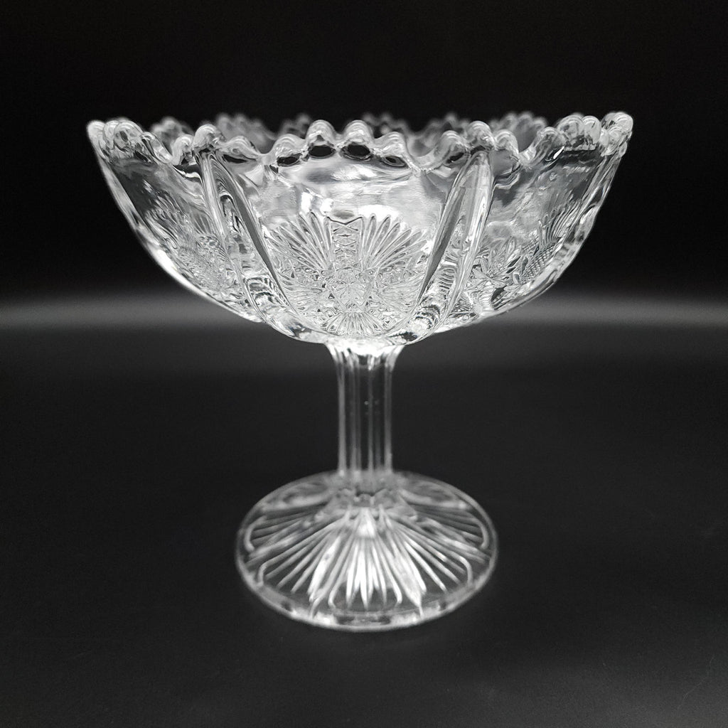 5" HIGBEE Panelled Thistle Round Compote