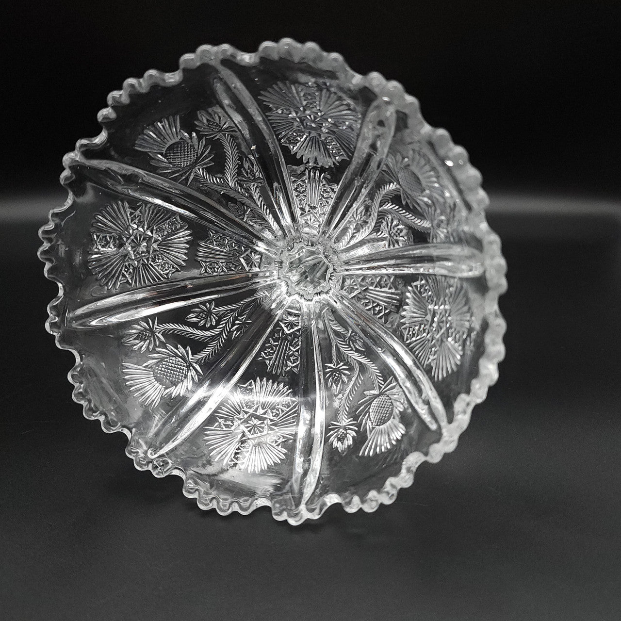 5" HIGBEE Panelled Thistle Round Compote