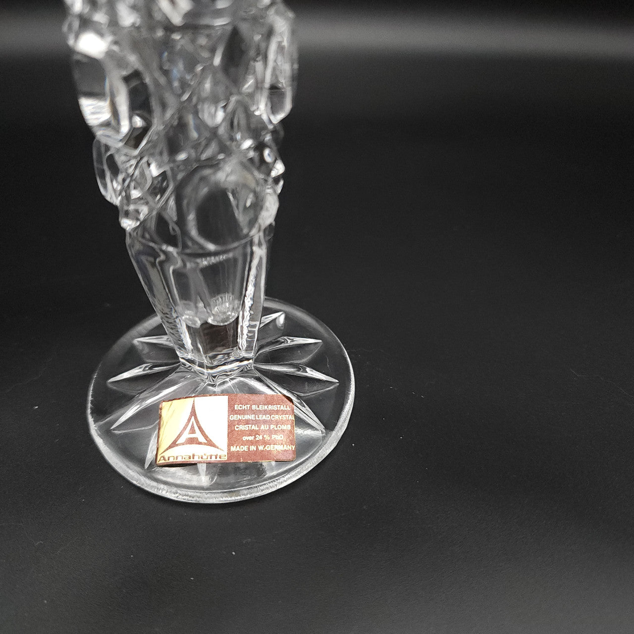 ANNA HUTTE Lead Crystal Flower Vase