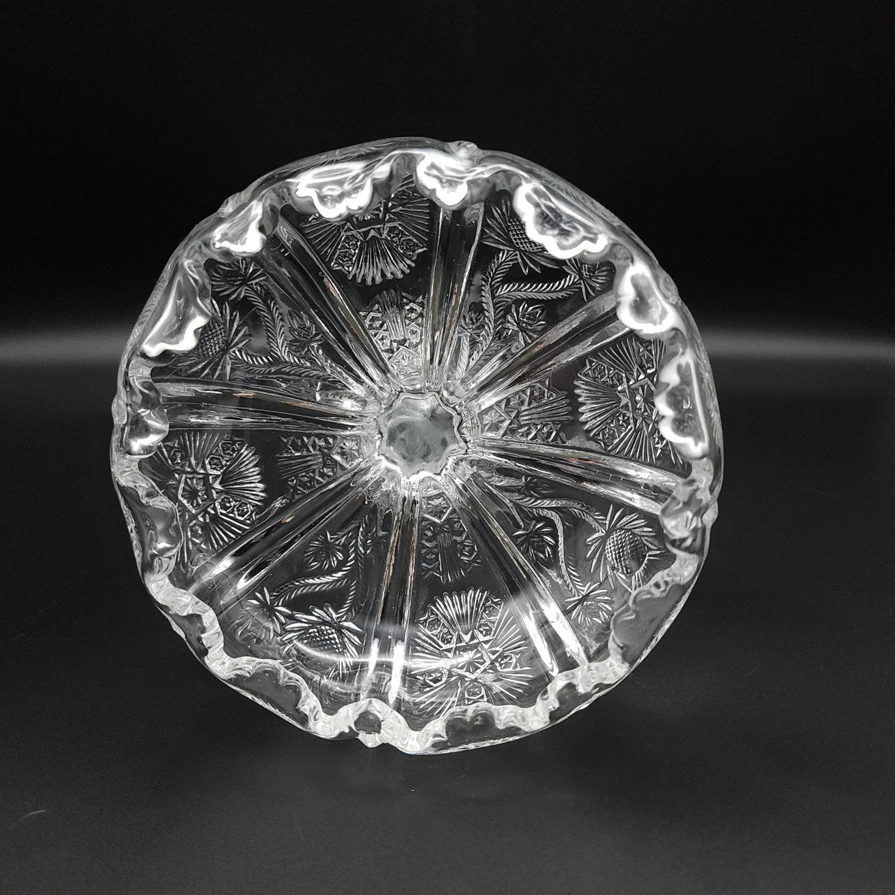 5" HIGBEE Panelled Thistle Round Compote
