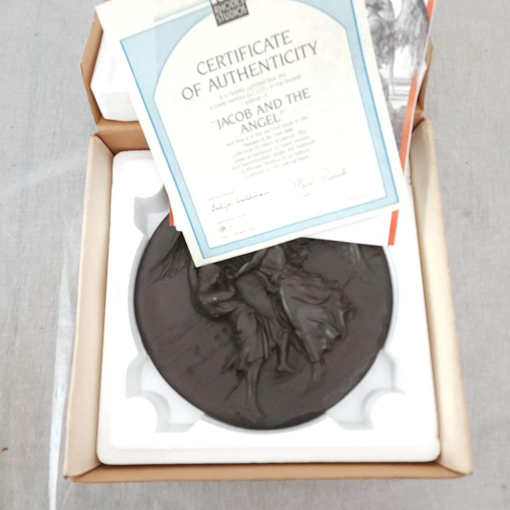 Rhodes Studios Treasures of the Dore Bible Jacob And The Angel With Box