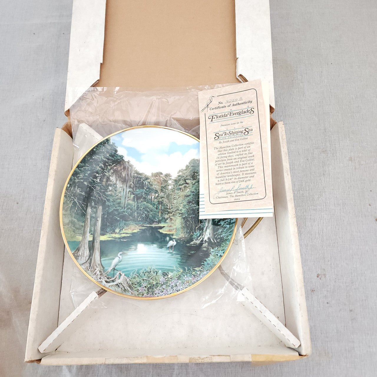 Hamilton Collection Sea To Shining Sea Florida EvergladeS Plate Boxed