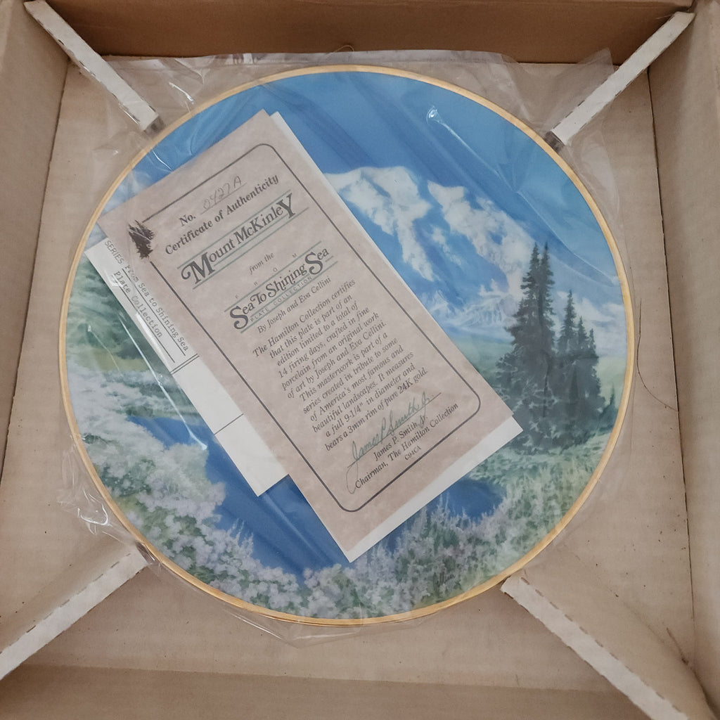 Hamilton Collection Sea To Shining Sea Mount McKinley Plate Boxed