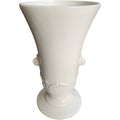 Vintage Anchor Hocking Vitrock Uranium Milk Glass Shell Vase