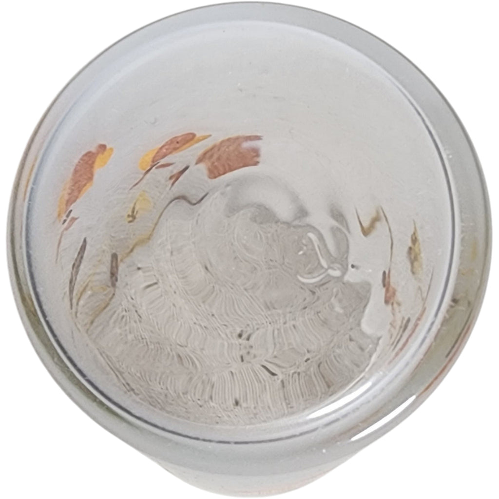 Hall China Autumn Leaf Holiday 12 Oz Glassware Frosted Tumbler