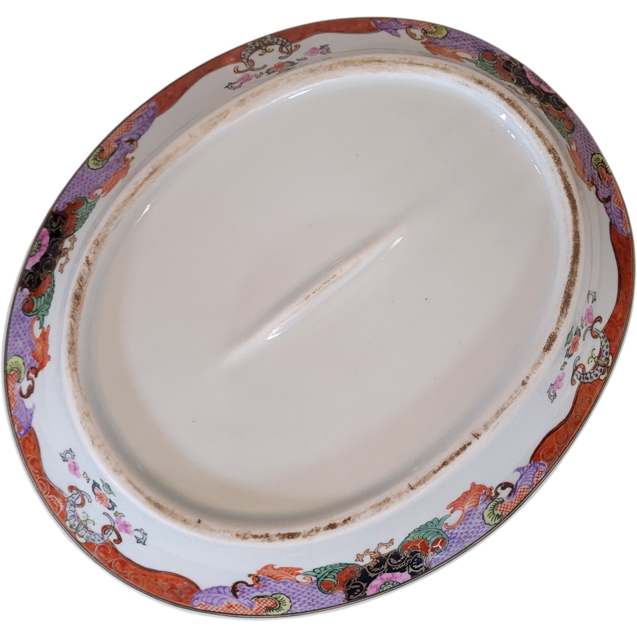 Antique Chinese Imari Oval Porcelain Serving Platter