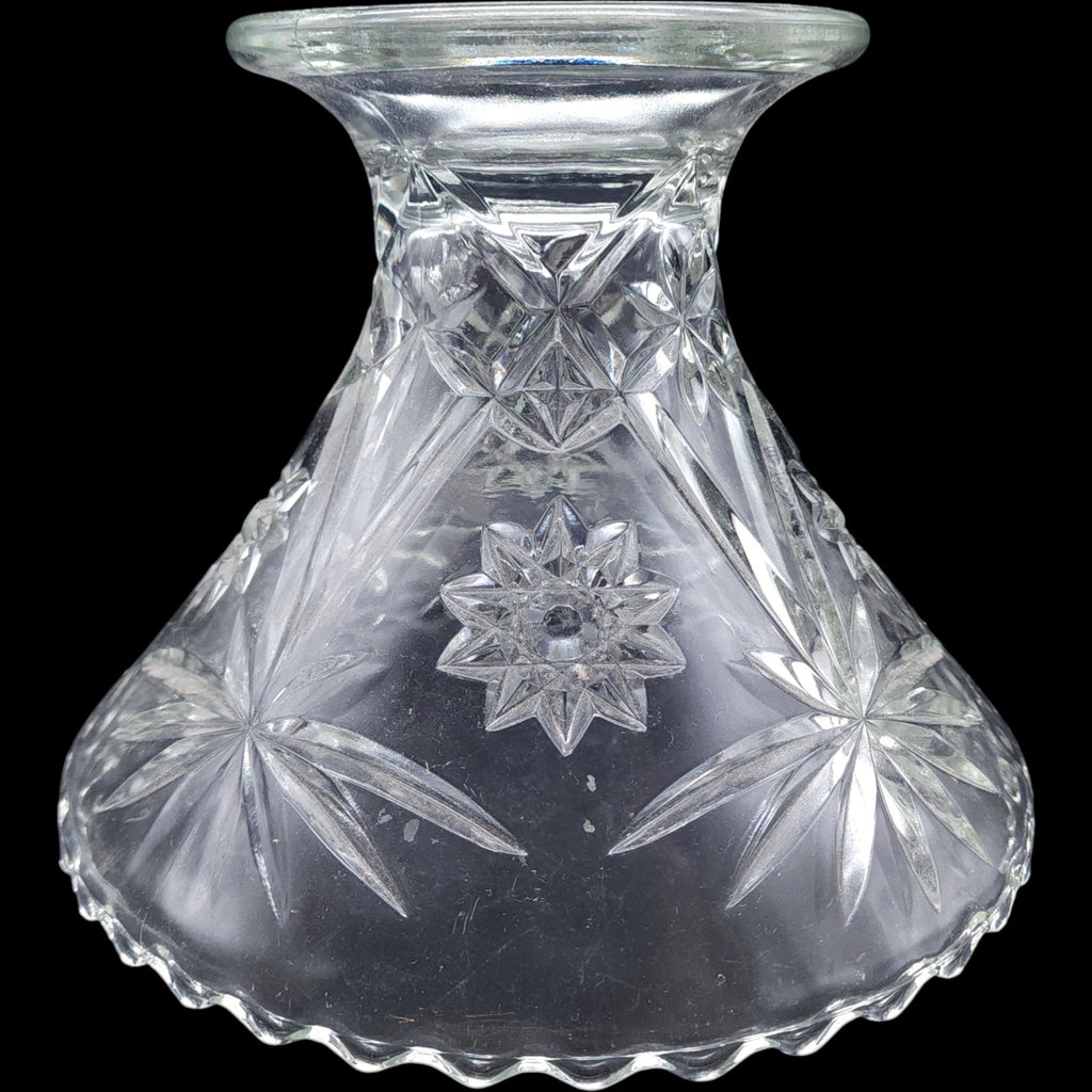 8" Anchor Hocking Prescut Clear EAPG Glass Punch Bowl Stand