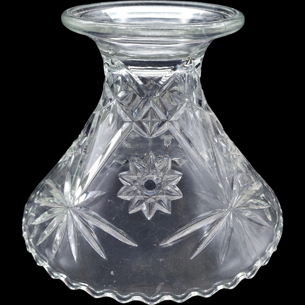 8" Anchor Hocking Prescut Clear EAPG Glass Punch Bowl Stand