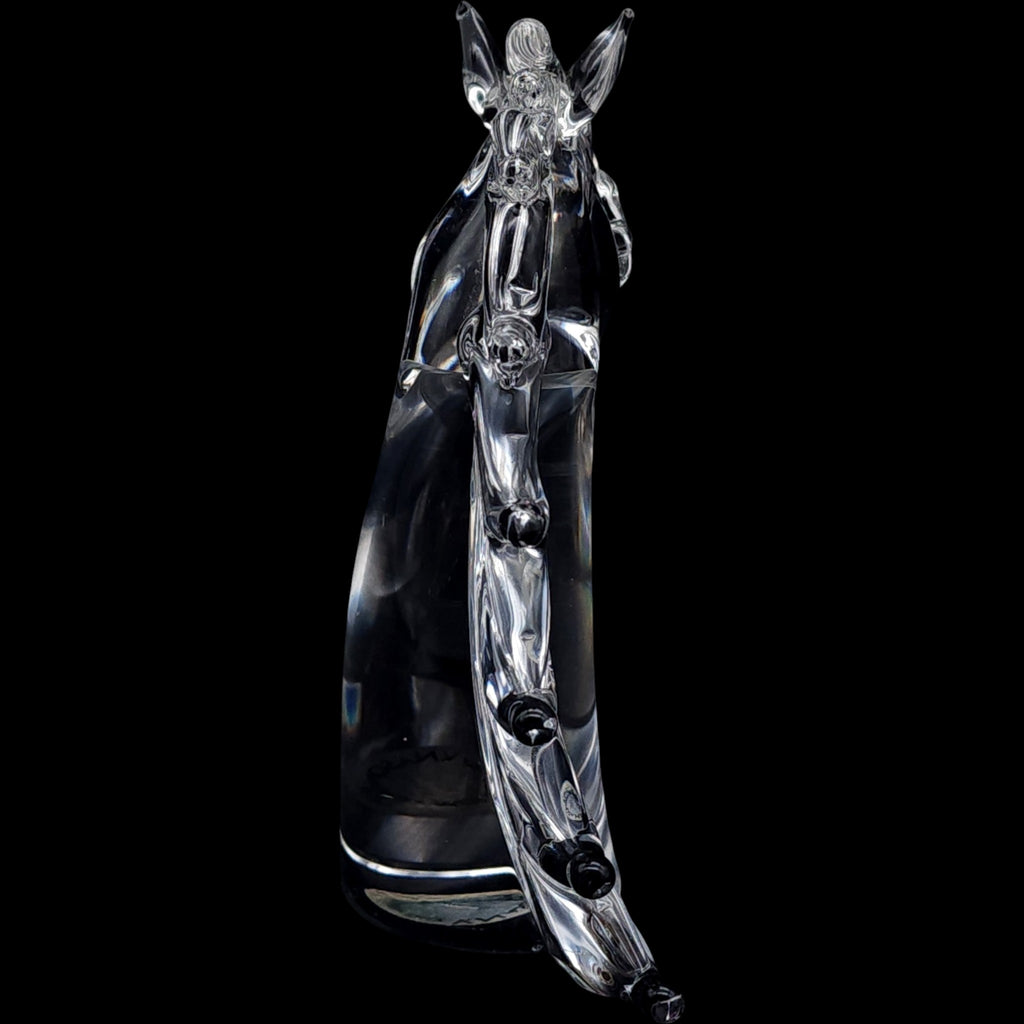V. Nason & C. Murano Clear Glass Horse Head Figurine Italian Art Glass
