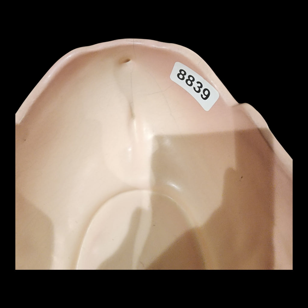 Vintage Hull Pottery Iris Pink & Blue Oval Centerpiece Console Bowl