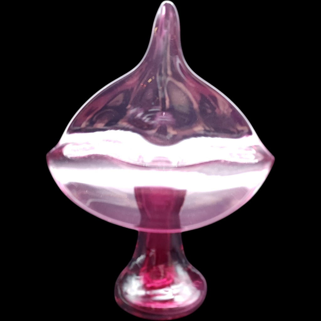 Vintage Pilgrim Glass Cranberry 6" Jack in the Pulpit Bud Vase