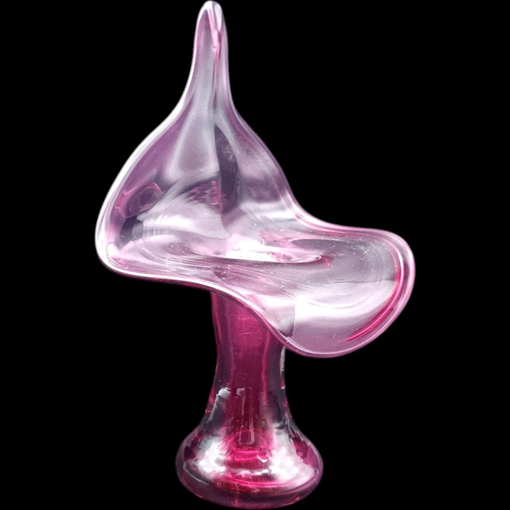 Vintage Pilgrim Glass Cranberry 6" Jack in the Pulpit Bud Vase