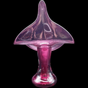 Vintage Pilgrim Glass Cranberry 6" Jack in the Pulpit Bud Vase