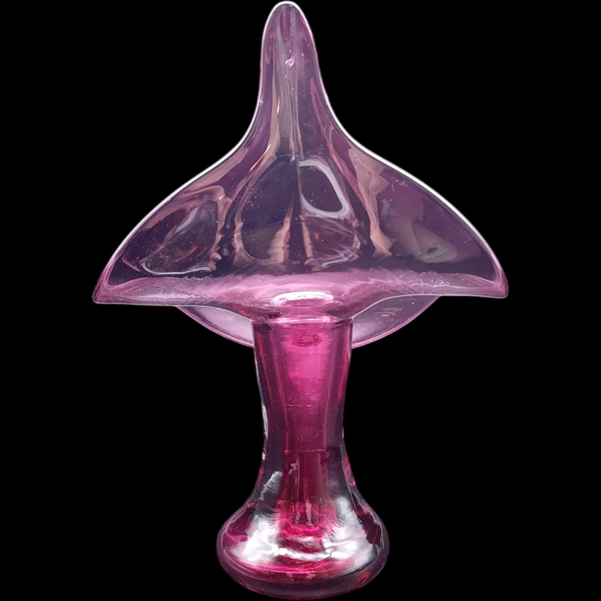 Vintage Pilgrim Glass Cranberry 6" Jack in the Pulpit Bud Vase
