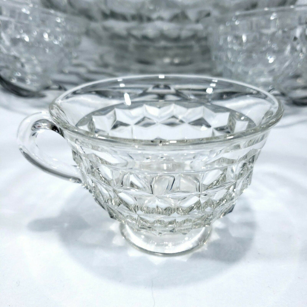 18" FOSTORIA American Clear 15 Pc Punch Bowl Set
