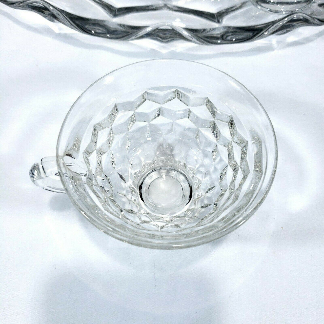 18" FOSTORIA American Clear 15 Pc Punch Bowl Set