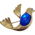 Sarah Coventry Baby Blue Jelly Belly Bird Pin Brooch