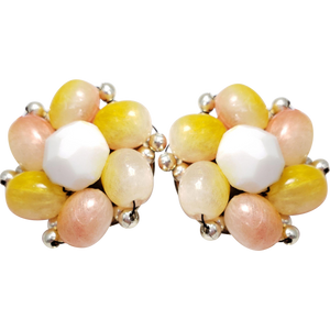 Vintage Cluster Bead Clip On Earrings Hong Kong
