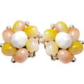 Vintage Cluster Bead Clip On Earrings Hong Kong