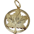 EMC Front Sterling Maple Leaf Vermeil Pendant