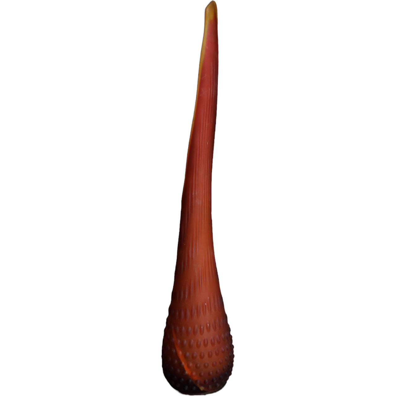 23" Smith Glass Orange Hobnail Pressed Glass Swung Bud Vase