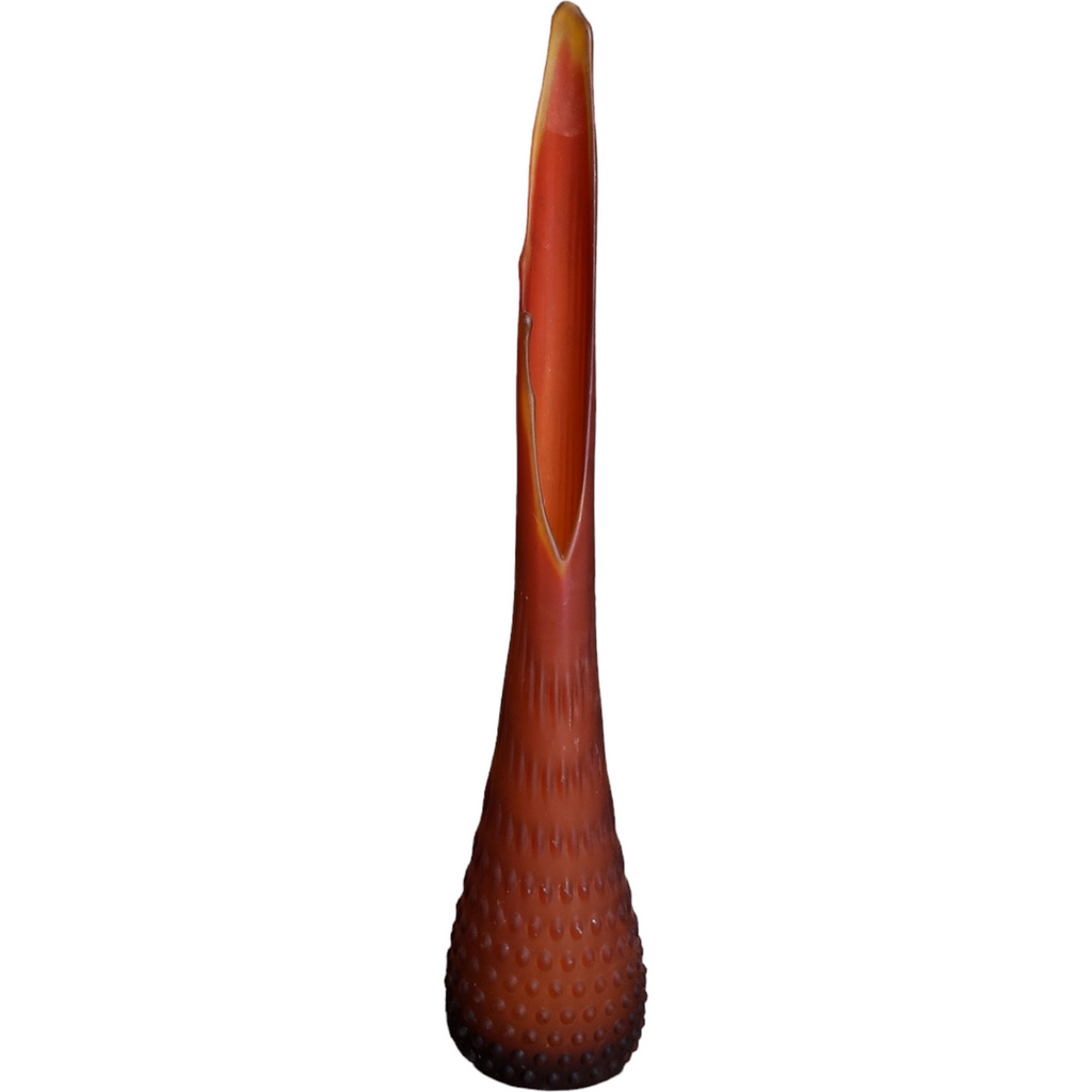 23" Smith Glass Orange Hobnail Pressed Glass Swung Bud Vase