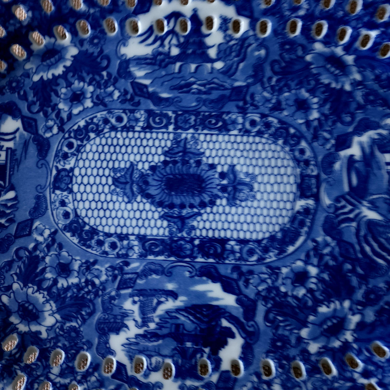 Victoria Ware Ironstone Blue and White Transferware Platter