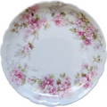 3" Charles Field Haviland Pink Flowers Green Leaves Limoges France Butter Pat