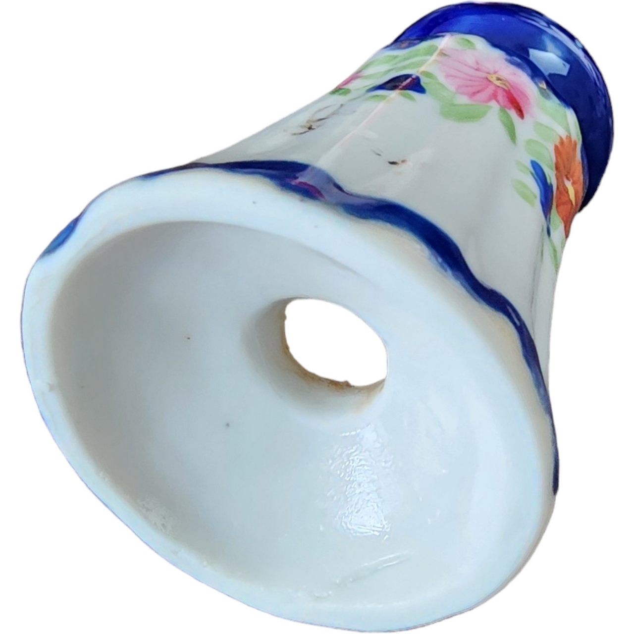 3" Flow Blue Hand Painted Floral Salt or Pepper Shakers Japan