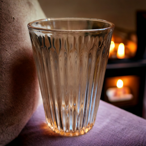 4" Anchor Hocking Lace Edge Pink Depression Glass 9 Oz Flat Tumbler