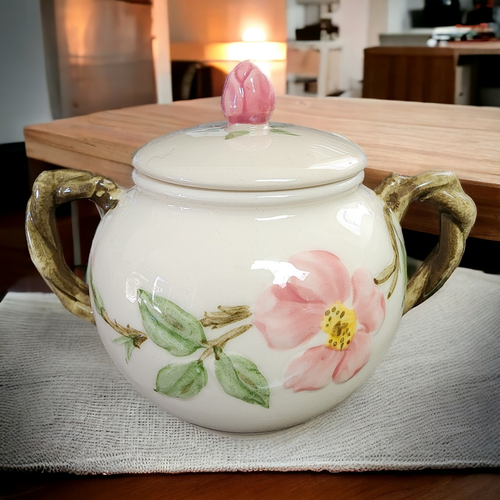 4" Franciscan Desert Rose  Sugar Bowl & Lid USA Backstamp