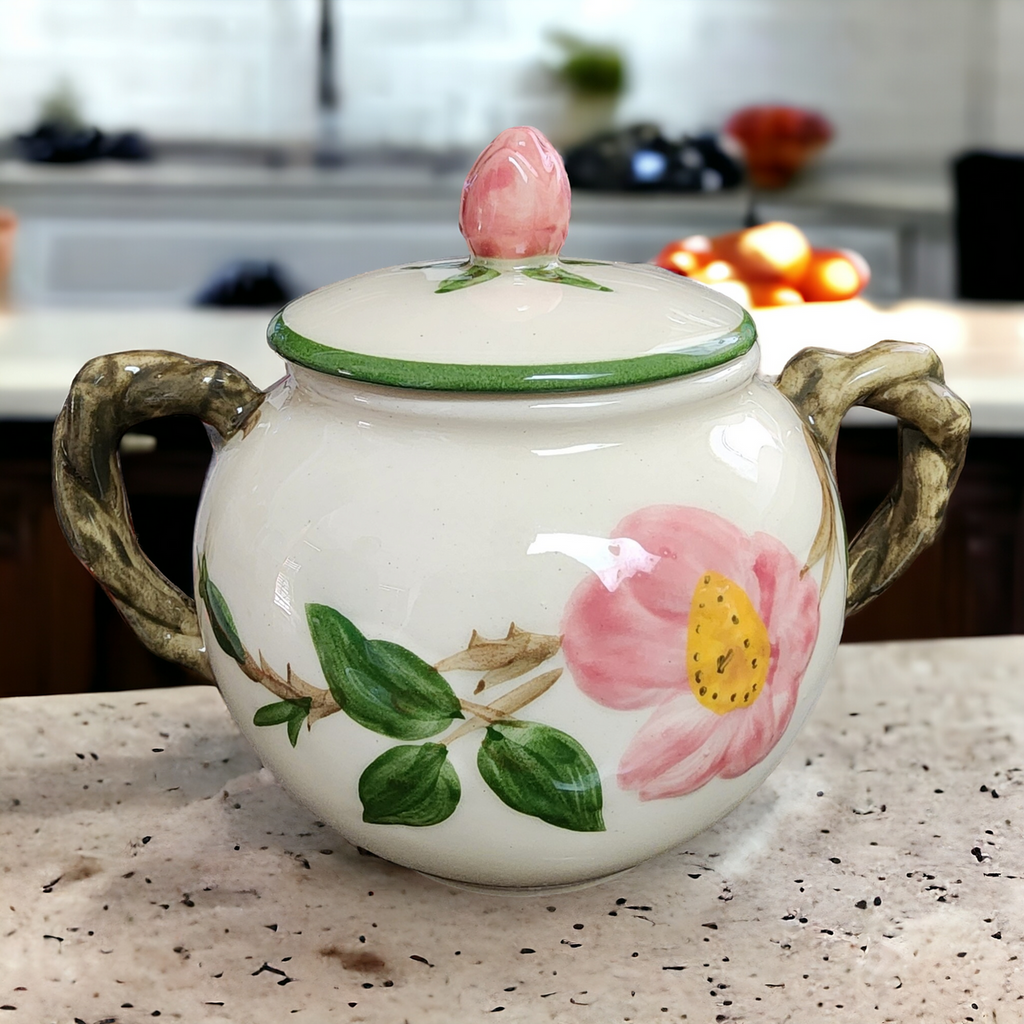 4" Franciscan Desert Rose  Sugar Bowl & Lid USA Backstamp