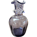 4" Pilgrim Glass Violet-Purple Ruffle Top Optic Bud Vase