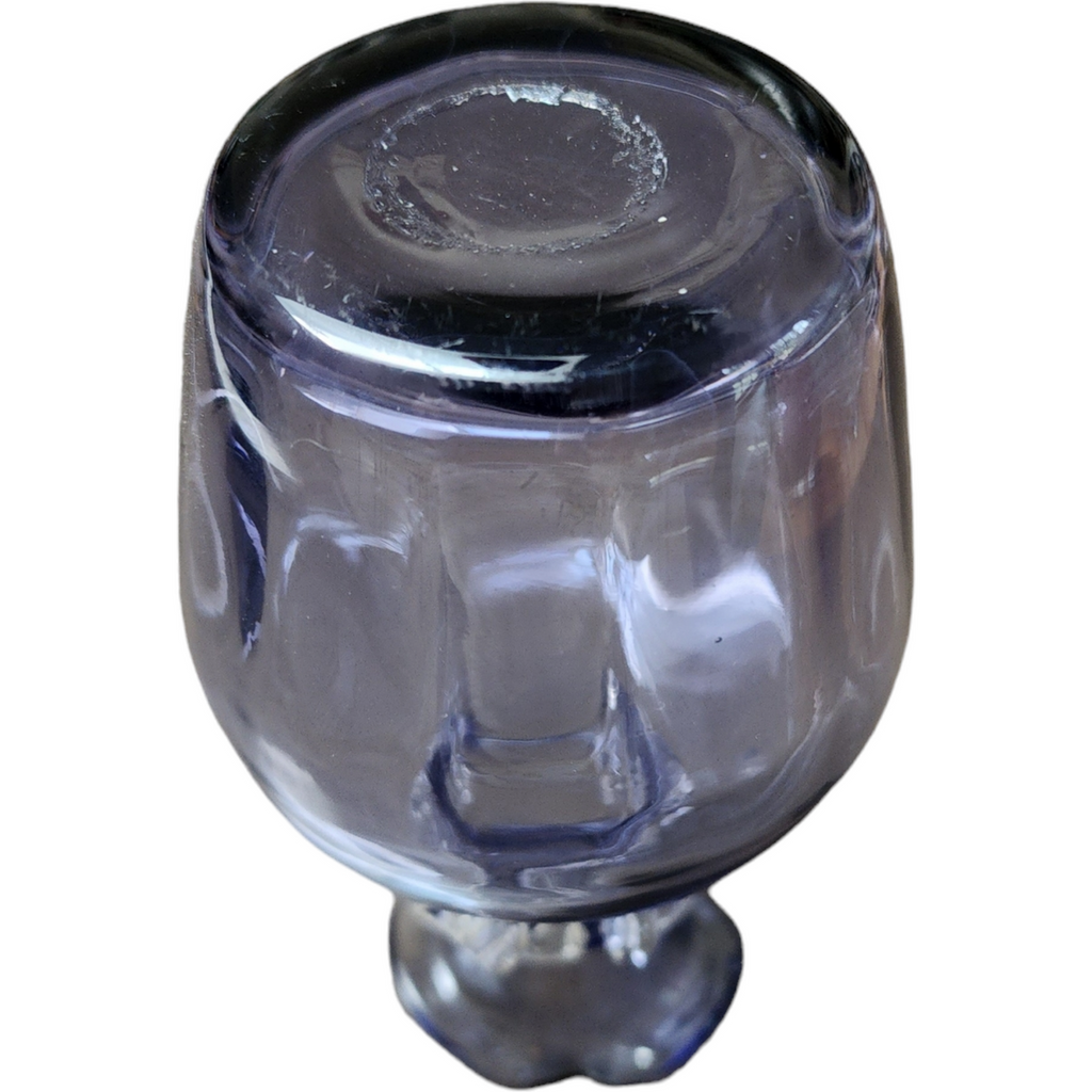 4" Pilgrim Glass Violet-Purple Ruffle Top Optic Bud Vase