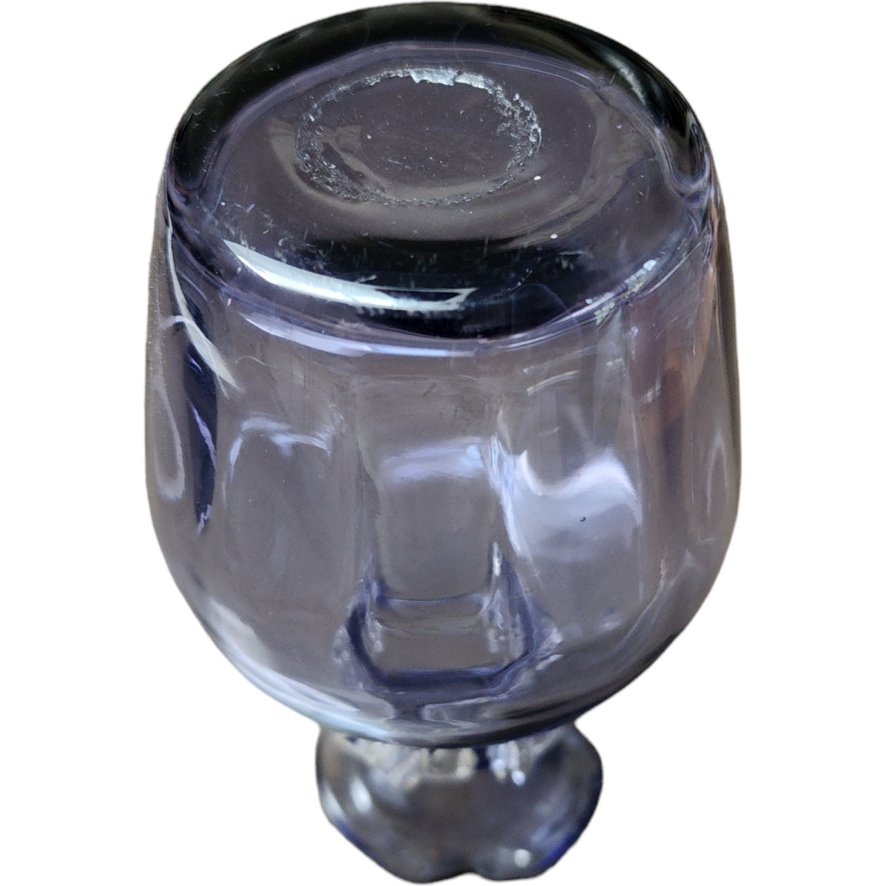 4" Pilgrim Glass Violet-Purple Ruffle Top Optic Bud Vase