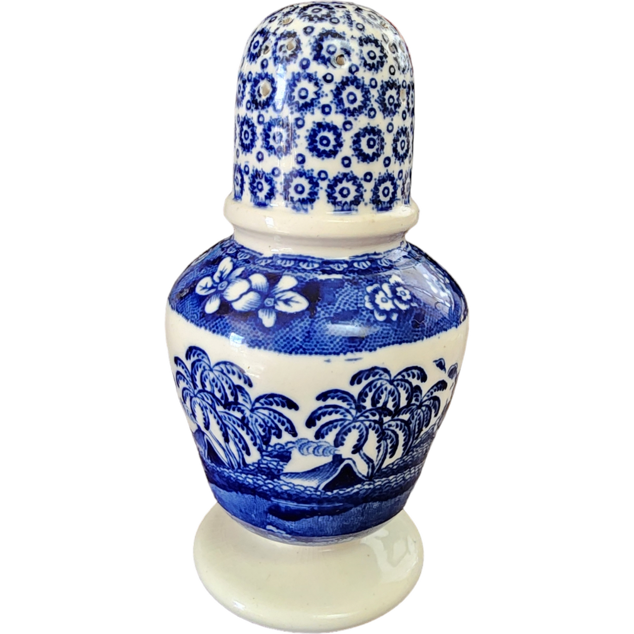 Spode Copeland Tower White Blue Salt or Pepper Shaker England