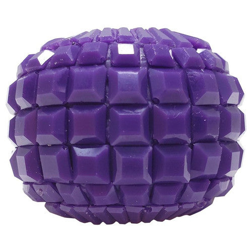 Oscar de la Renta Carved Purple Resin and Crystal Ring in Antique Brass Tone