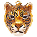 Jay Strongwater "Delightful" Enamel Tiger Head Charm in Gold