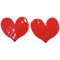 Oscar de la Renta Painted Red Heart Clip On Earrings, Goldtone