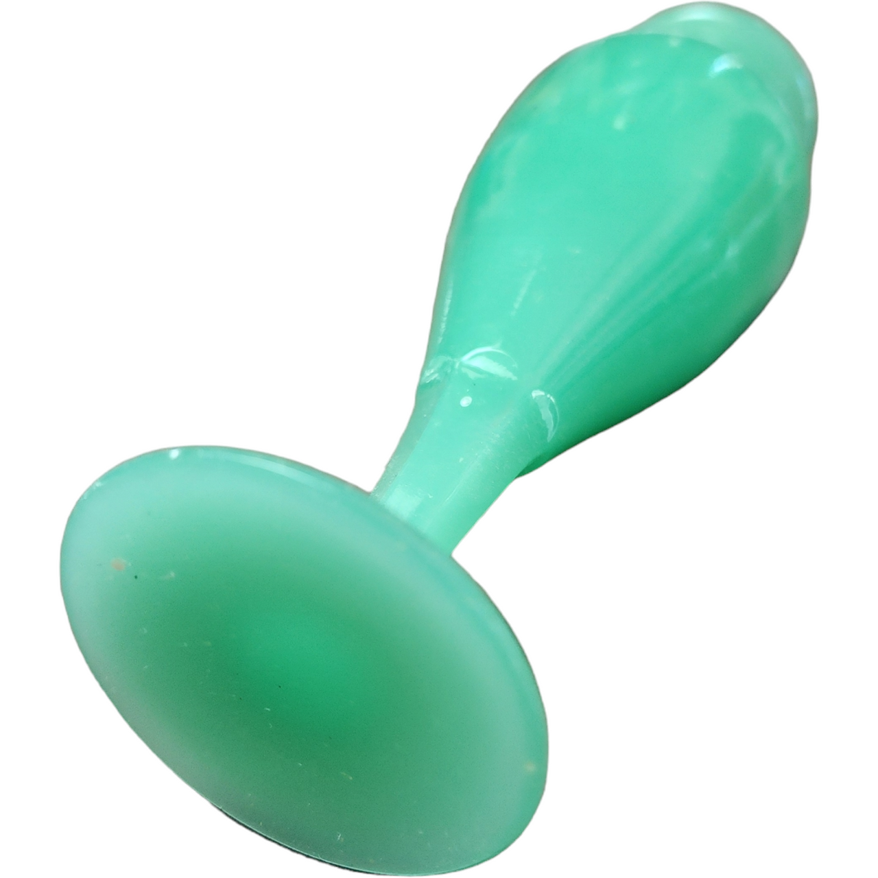 5 1/2 in Jadeite Uranium Glass Perfume Bottle Vase