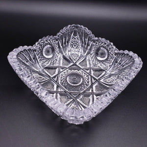 5" IMPERIAL GLASS-OHIO by Lenox Sawtooth & Hobstar Clear Giftware Dish