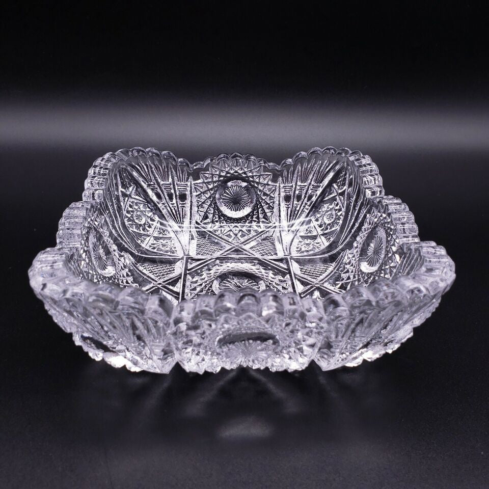 5" IMPERIAL GLASS-OHIO by Lenox Sawtooth & Hobstar Clear Giftware Dish