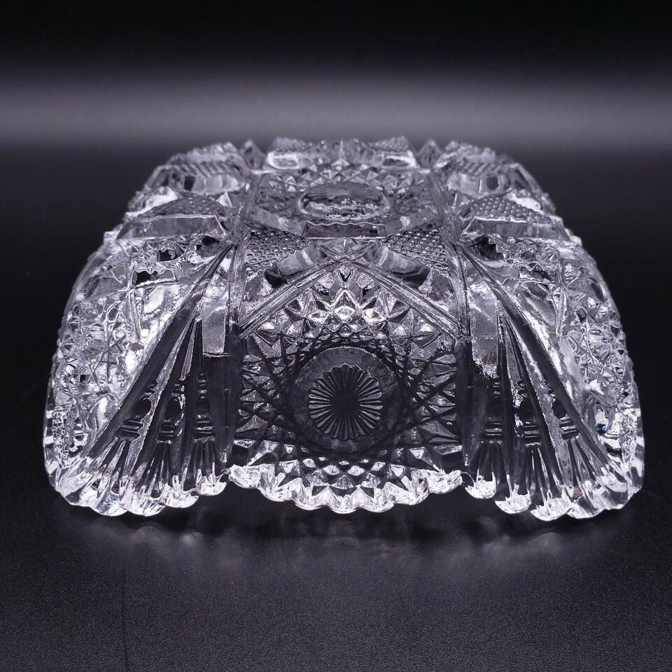 5" IMPERIAL GLASS-OHIO by Lenox Sawtooth & Hobstar Clear Giftware Dish