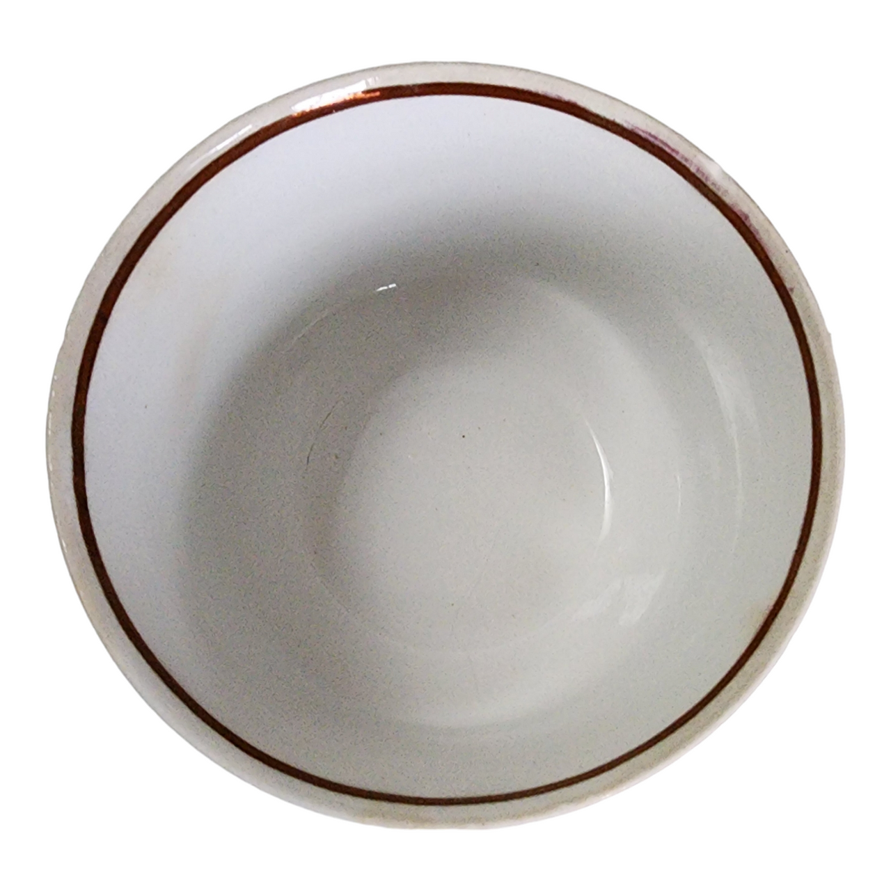 5" Meakin Alfred Tea Leaf Copper Tea Leaf Center Cranberry Bowl