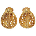 Oscar de la Renta Scarab Clip On Earrings In Gold