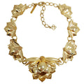 Oscar de la Renta Bold Gold Petal Flower Link Necklace