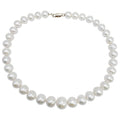 South Sea Pearl Graduated Knotted String Necklace 14 Karat Yellow Gold Clasp
