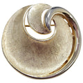 Trifari Cornw Textured Gold Motif Pin Brooch, Mid 1900s