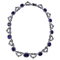 CZ by Kenneth Jay Lane Amethyst Crystal Necklace with Bow Motifs